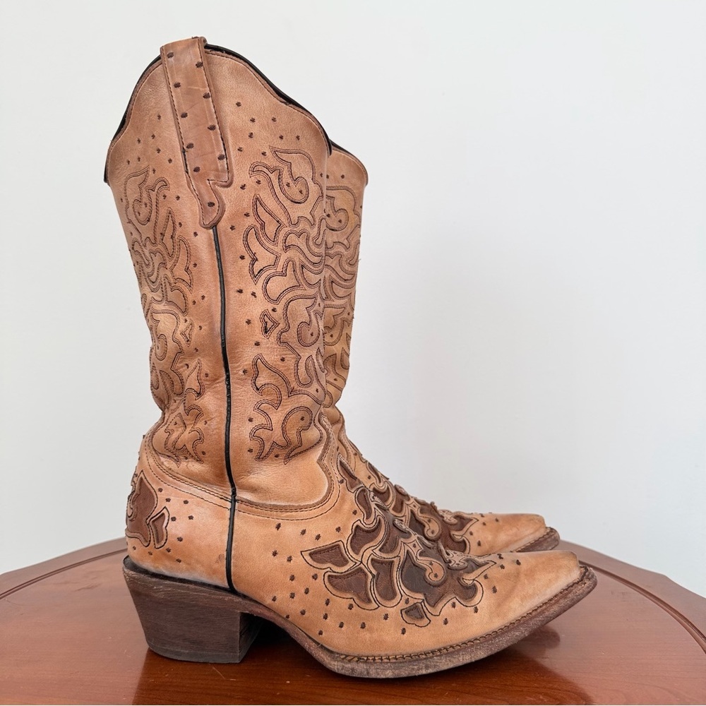 J.B. Dillon Women’s Arrowleaf Snip Toe Western Cowboy Boot | US 8.5